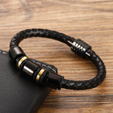 MingAo Leather Beaded Bracelet Chakra Men's/Women's Charm Bracelet