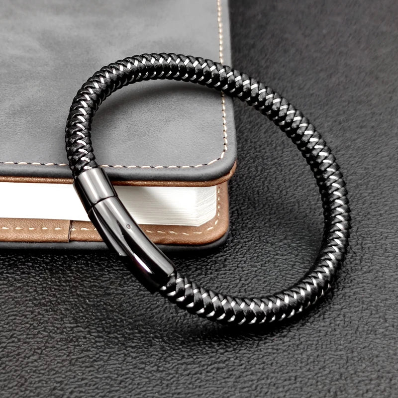 MingAo Non-fading Wire Rope Bracelet for Men