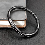 MingAo Non-fading Wire Rope Bracelet for Men