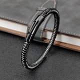 MingAo Non-fading Wire Rope Bracelet for Men