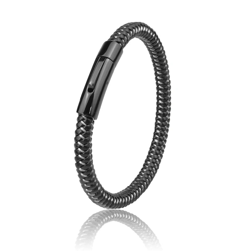 MingAo Non-fading Wire Rope Bracelet for Men