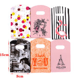 100pcs 9*15cm Plastic Pouches with Handles for Jewelry Gift Packaging