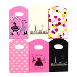 100pcs 9*15cm Plastic Pouches with Handles for Jewelry Gift Packaging