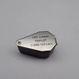 Mini 10x21mm Hex Magnifier with LED Light