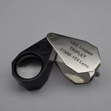 Mini 10x21mm Hex Magnifier with LED Light