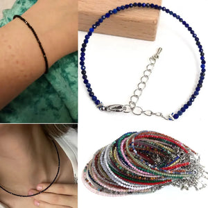 Natural Agat Quartzs Beaded Choker Necklace for Women