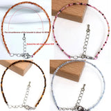 Natural Pearl Garnet Beaded Choker Necklace Bracelet Set