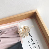Sweet Acrylic Butterfly Hair Claw 2pcs Women Hair Accessories