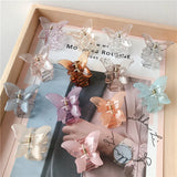 Sweet Acrylic Butterfly Hair Claw 2pcs Women Hair Accessories
