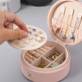 Mini 4 colors Leather jewelry box for women