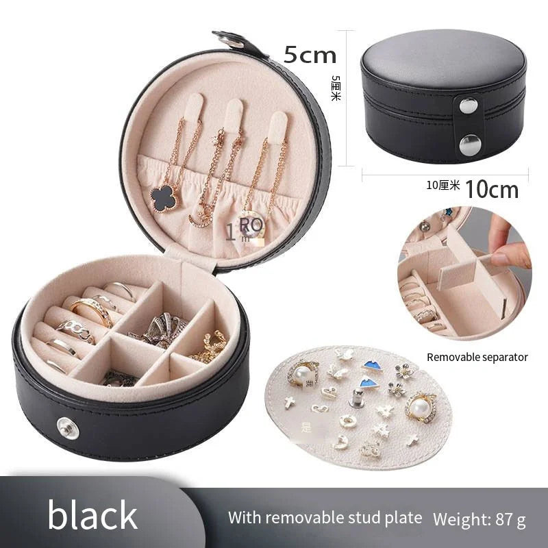 Mini 4 colors Leather jewelry box for women
