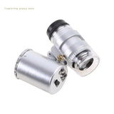 Mini 60X Magnifier Microscope UV Jeweler Loupe with LED Light