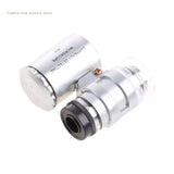 Mini 60X Magnifier Microscope UV Jeweler Loupe with LED Light