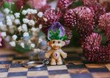 Mini Amethyst Keychain Troll- Crystal Troll for Good Luck Charm
