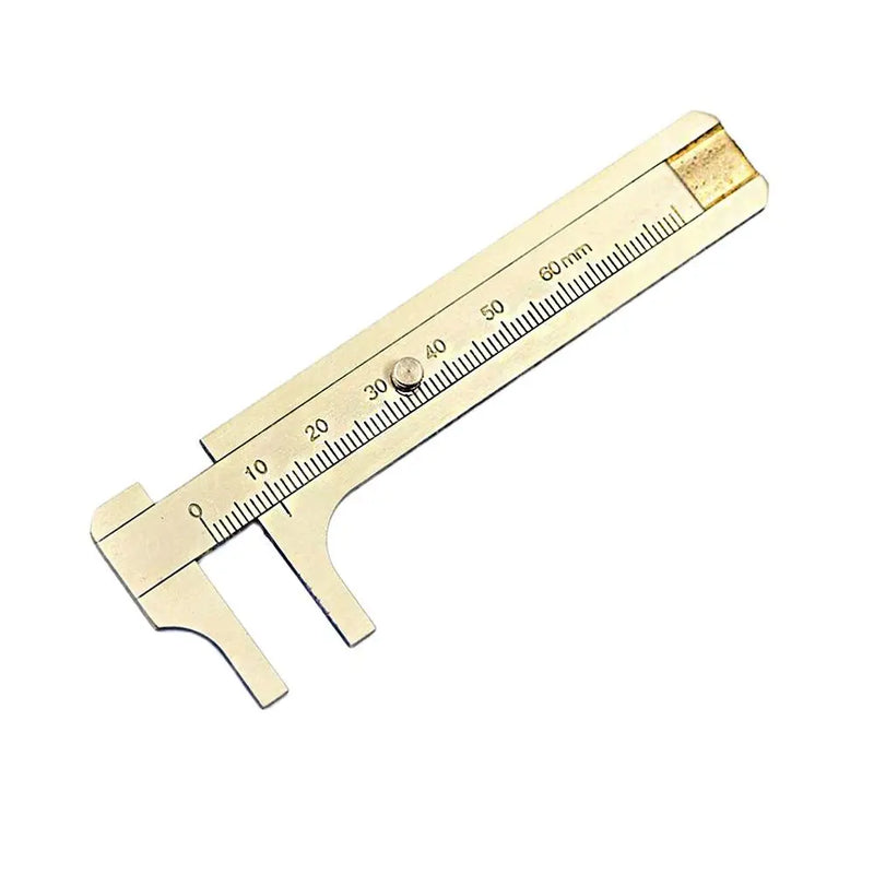 0-60mm Brass Caliper Sliding Ruler Gauge Jewelry Measurement Tool