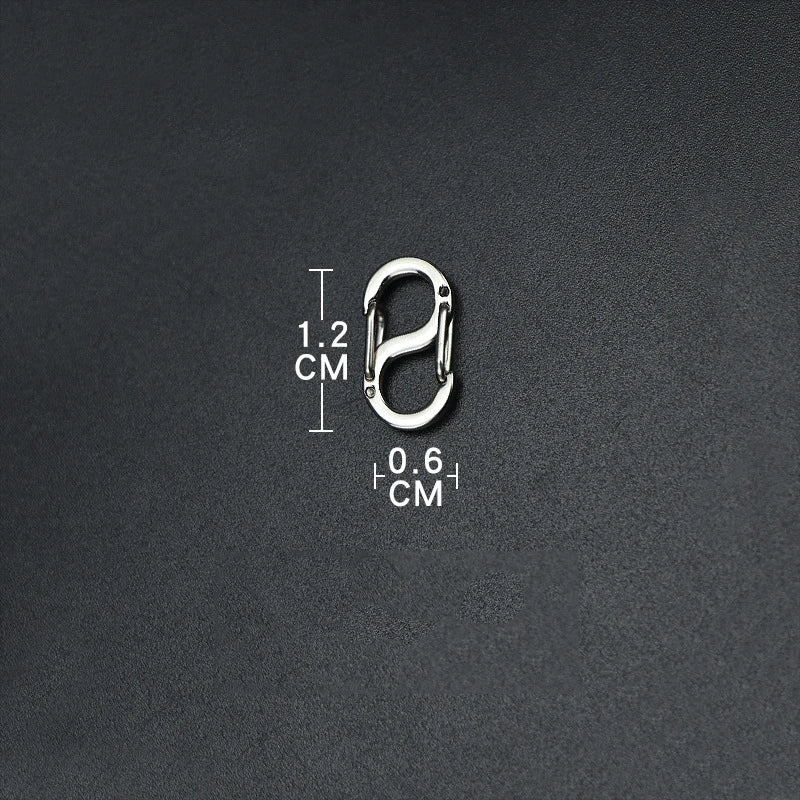 Titanium Alloy Mini Buckle Outdoor Tool Keychain Necklace Bracelet Clasp