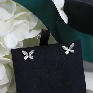 Mini Butterfly 925 Sterling Silver Earrings Tassel Fine Jewelry