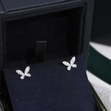Mini Butterfly 925 Sterling Silver Earrings Tassel Fine Jewelry