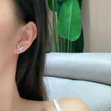 Mini Butterfly 925 Sterling Silver Earrings Tassel Fine Jewelry
