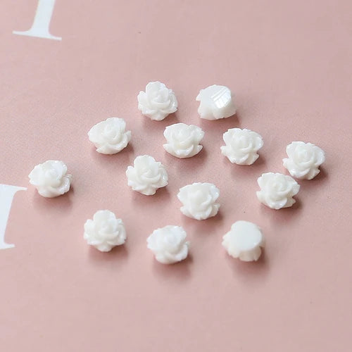 Mini Camellia Resin Patch DIY Jewelry Hairpin Nail Material