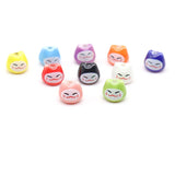 Mini Cat Head Ceramic Beads 8x10mm Colorful DIY Bead Jewelry Making