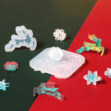 Christmas Ornaments Silicone Mold Deer Snowflake Star Style DIY Gift