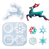 Christmas Ornaments Silicone Mold Deer Snowflake Star Style DIY Gift
