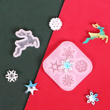 Christmas Ornaments Silicone Mold Deer Snowflake Star Style DIY Gift