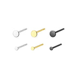 925 Sterling Silver Mini Circle Round Ear Stud Earrings for Women