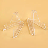 Clear Acrylic Coin Holder Easel Stand Display Rack Post Card Collection Storage