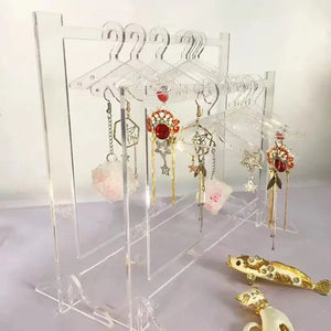 Acrylic Jewelry Display Stand Large Capacity Earring Hook Rack