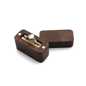Wooden Jewelry Organizer Ring Box for Engagement Rings