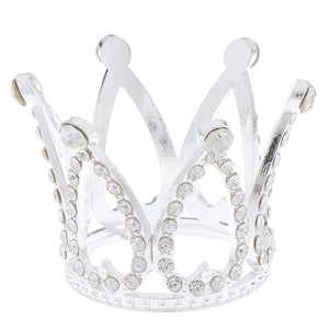 Mini Crown Cake Decoration Princess Topper Pearl Tiara for Wedding Birthday Part