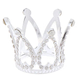 Mini Crown Cake Decoration Princess Topper Pearl Tiara Hair Ornaments