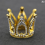 Mini Crown Cake Decoration Princess Topper Pearl Tiara Hair Ornaments