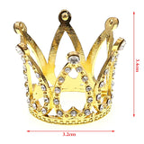 Mini Crown Cake Decoration Princess Topper Pearl Tiara for Wedding Birthday Part