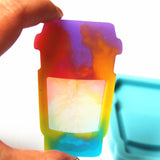 Mini Cup Keychain Resin Molds Rectangle Charms Pendant Silicone Mould Quicksand