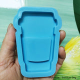 Mini Cup Keychain Resin Molds Rectangle Charms Pendant Silicone Mould Quicksand