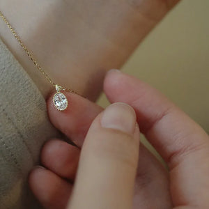 Zircon Round Pendant Bracelet 925 Sterling Silver Chain for Women