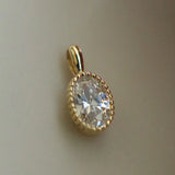 Zircon Round Pendant Bracelet 925 Sterling Silver Chain for Women