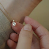 Zircon Round Pendant Bracelet 925 Sterling Silver Chain for Women