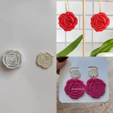 Mini Daisy Sunflower Rose Polymer Clay Cutter Earrings Soft Pottery Mold