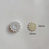 Mini Daisy Sunflower Rose Polymer Clay Cutter Earrings Soft Pottery Mold
