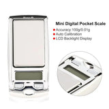 Mini Digital Pocket Scale 0.01g Precision for Kitchen Jewellery Tare Weighing