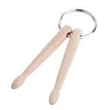 Mini Drum Sticks Keychain Wood Drumsticks Key Ring Chain Keyfob