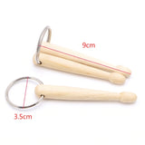 Mini Drum Sticks Keychain Wood Drumsticks Key Ring Chain Keyfob