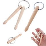 Mini Drum Sticks Keychain Wood Drumsticks Key Ring Chain Keyfob