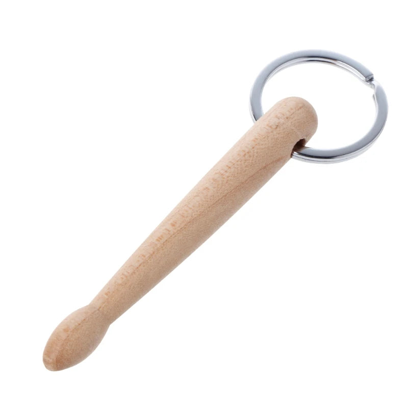 Mini Drum Sticks Keychain Wood Drumsticks Key Ring Chain Keyfob