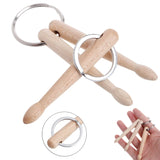 Mini Drum Sticks Keychain Wood Drumsticks Key Ring Chain Keyfob