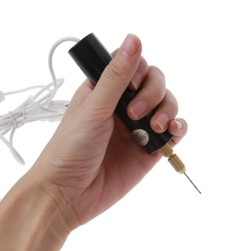 Mini Electric Drill Handheld Drill Bits Kit 5V USB Plug Screwdriver Tool